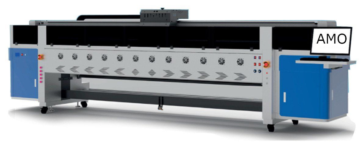 AMO Solvent Inkjet Printer AM3208K12i 3.2meters with 8 Konica 512i Printhead $14900
